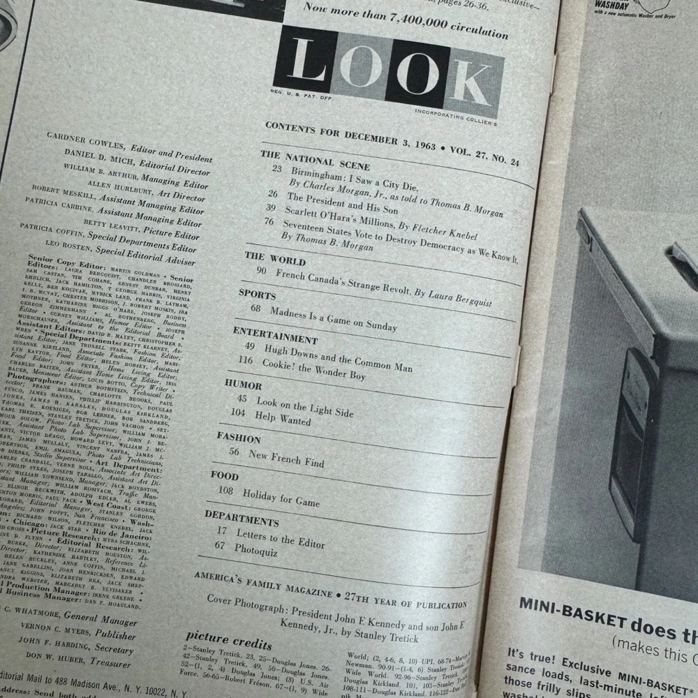 LOOK‎ Magazine Lot Vintage Collectible Memorabilia Historic JFK LBJ Jackie
